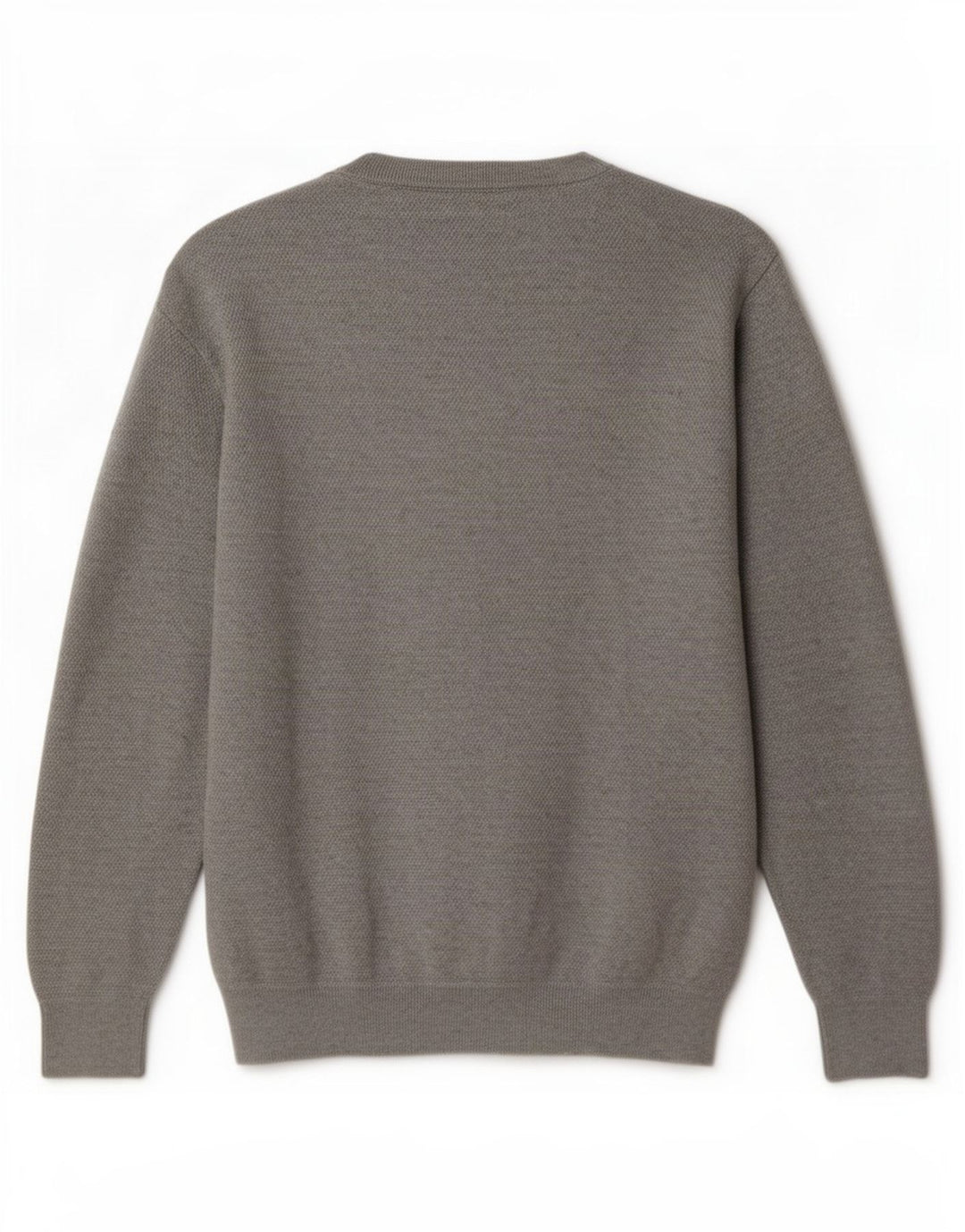 Maglione maglione girocollo da uomo Massimo Dutti grande cotone grigio