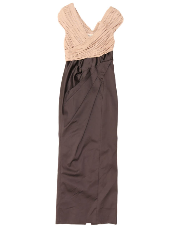 Abito lungo senza maniche da donna Karen Millen UK 10 Small Grey Colourblock