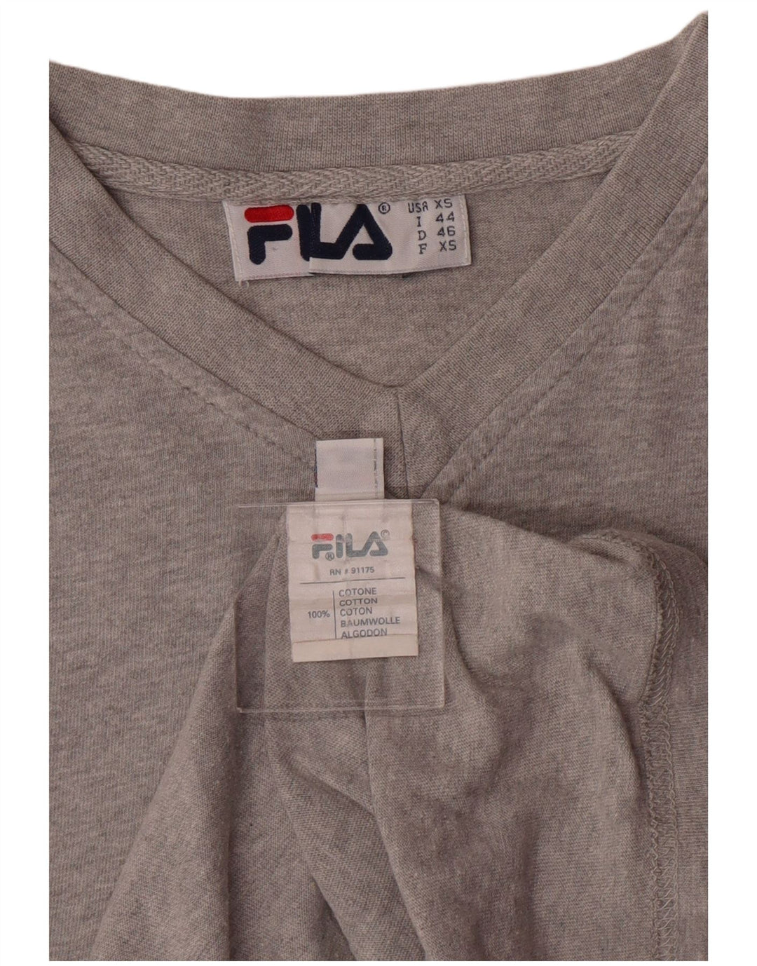 T-shirt Fila Uomo XS Cotone Grigio