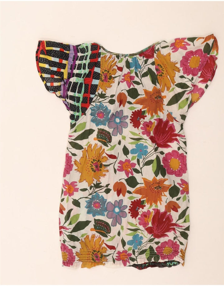 Alvce Designs Camicetta lunga da donna Top UK 10 Piccolo floreale multicolore