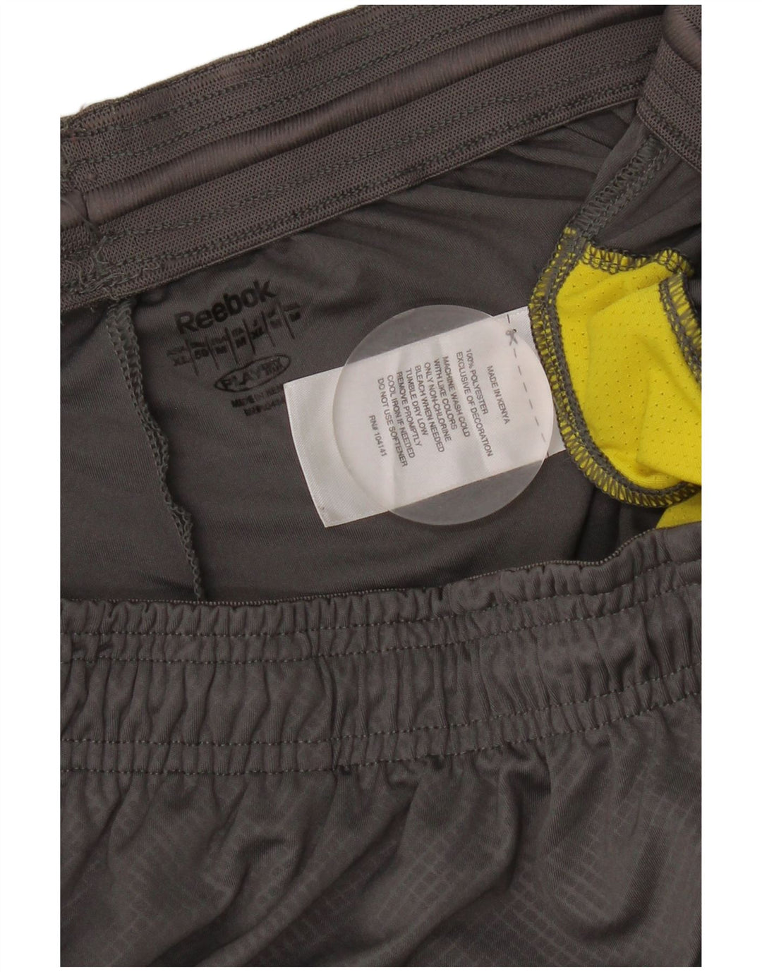 Pantaloncini sportivi Reebok da uomo in poliestere color block grigio medio