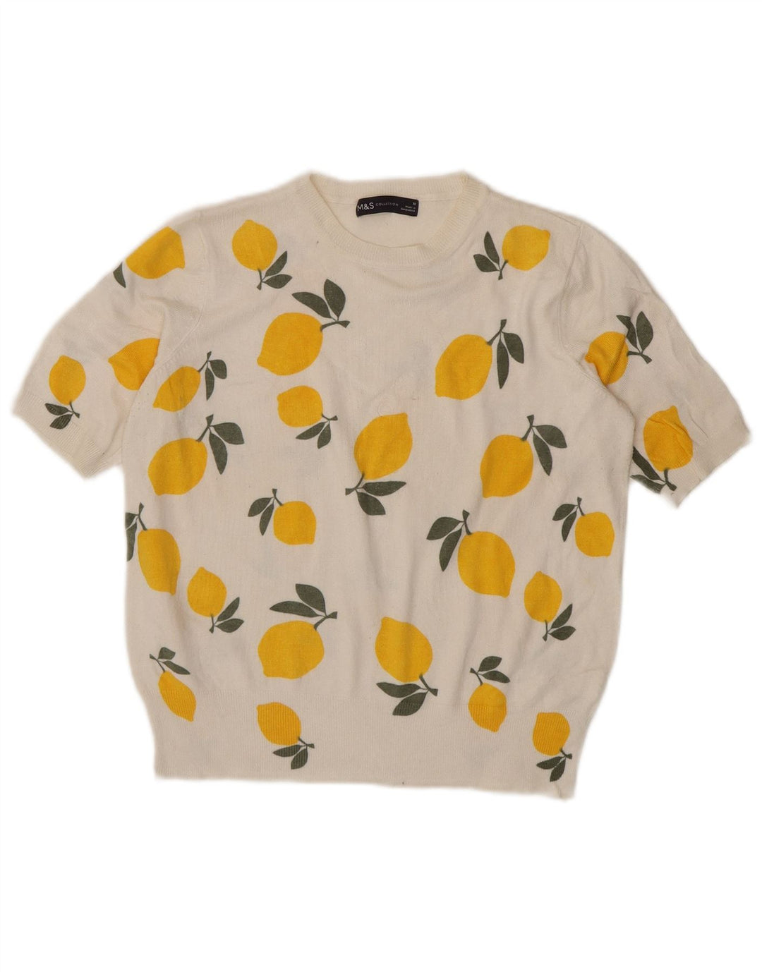 Marks & Spencer Maglione da donna con scollo a barca con motivo astratto UK 10 piccolo
