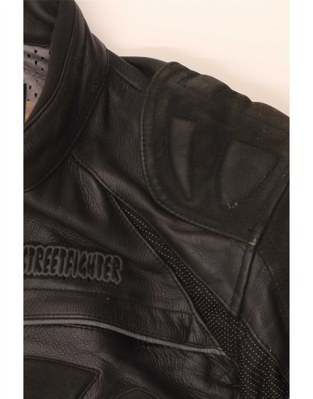 Giacca da pilota in pelle da uomo Streetfighter IT 48 media nera