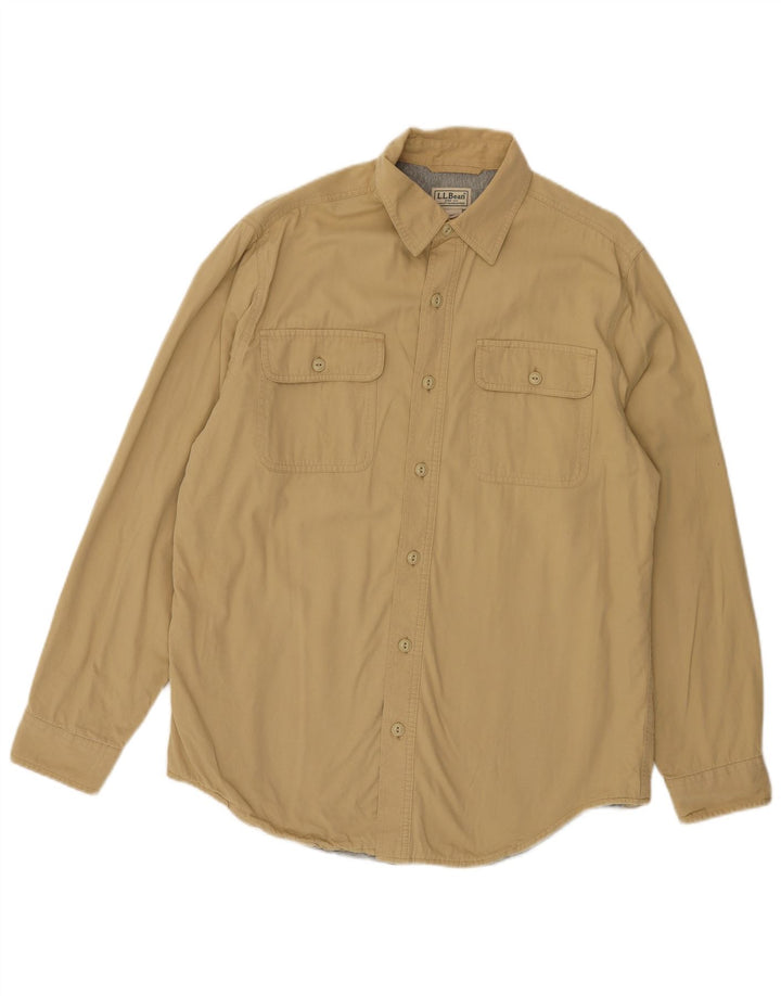 Camicia da uomo L.L.BEAN piccola in cotone beige