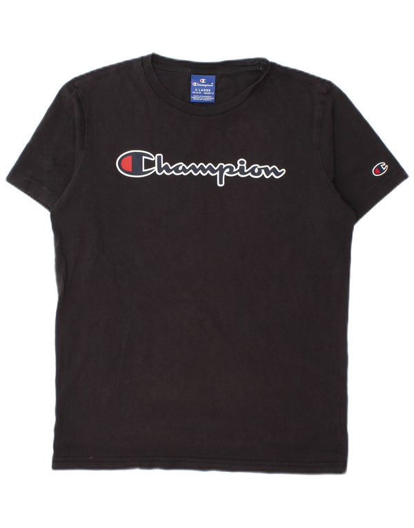 T-shirt grafica Champion da bambino 13-14 anni XL Nera