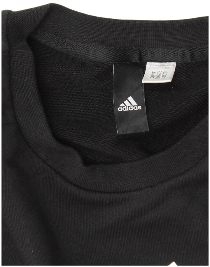Felpa grafica da uomo Adidas Maglione grande nera