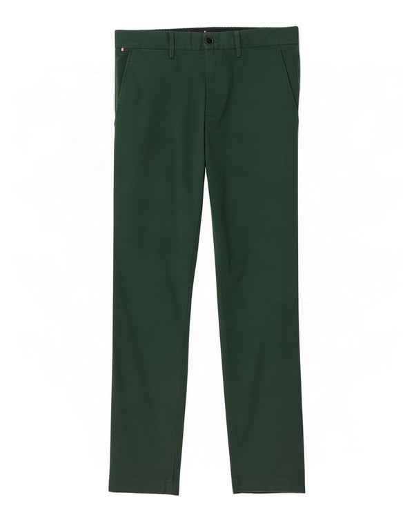 Pantaloni chino slim da uomo Tommy Hilfiger W32 L32 cotone verde