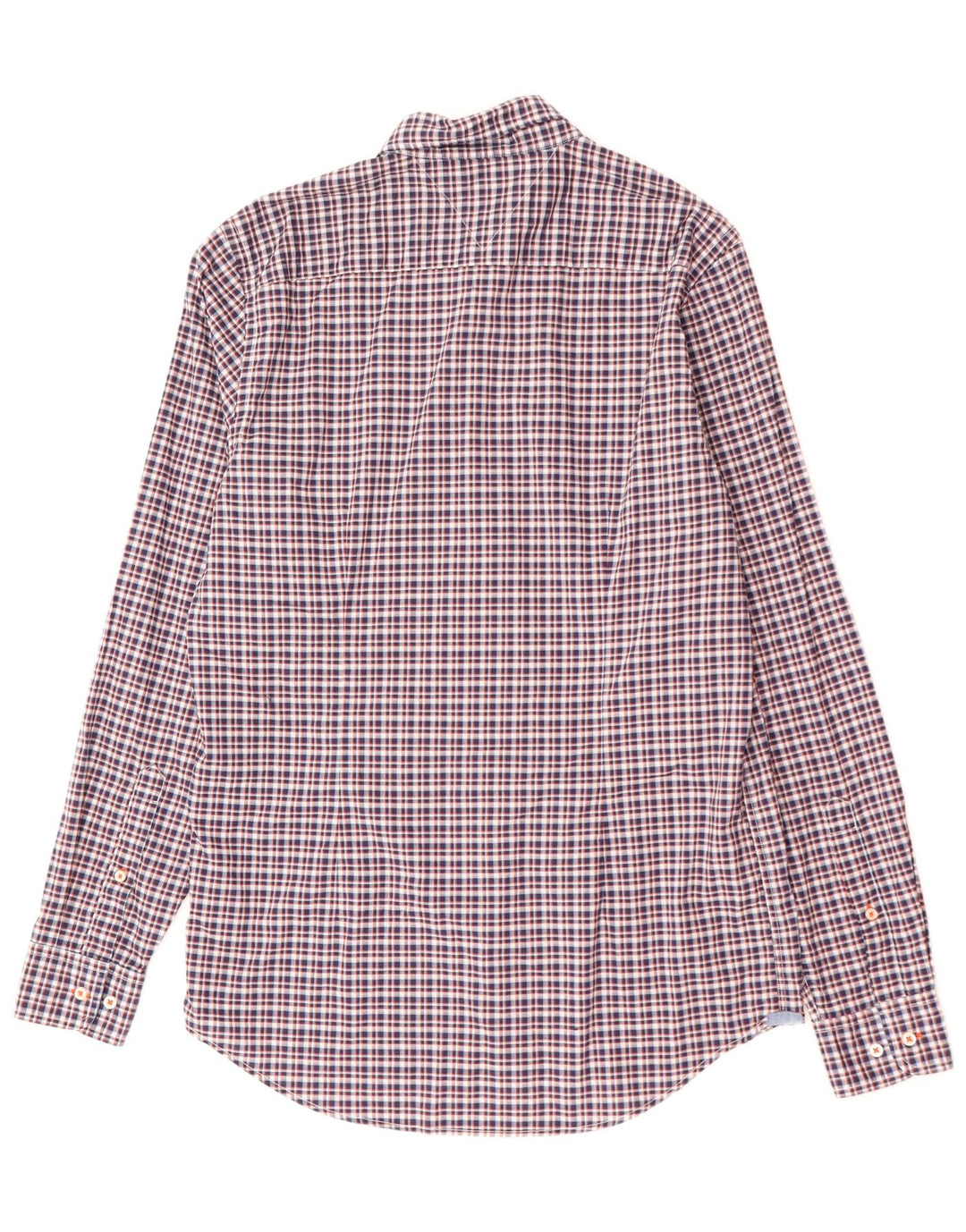 TOMMY HILFIGER Camicia slim fit da uomo in cotone a quadri blu grandi