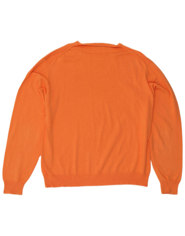 Kappa Mens Crew Neck Jumper Sweater XL Orange Cotton