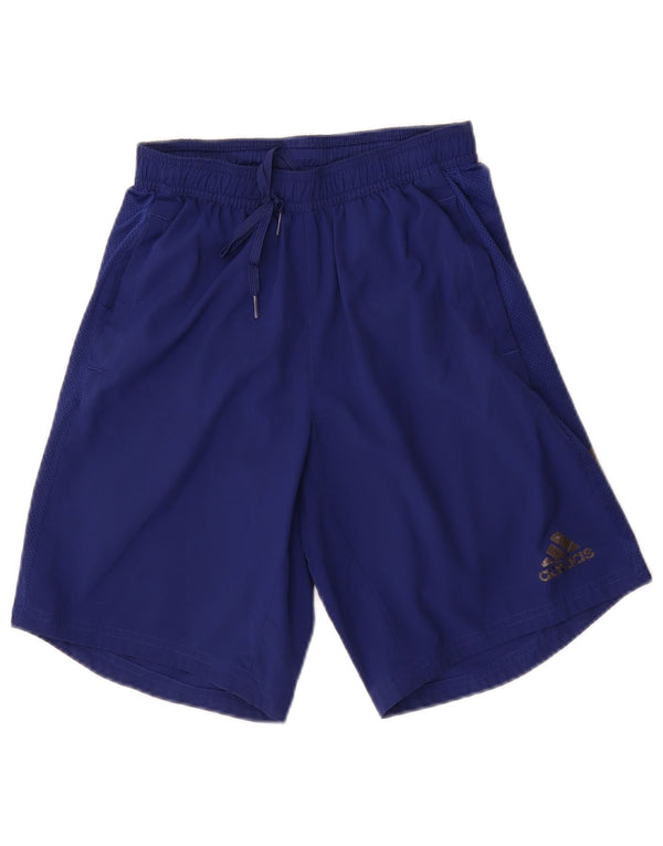 Pantaloncini sportivi Adidas Primegreen da uomo piccoli in poliestere blu navy