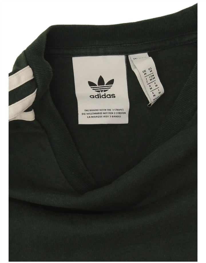 T-shirt da uomo Adidas Top in cotone verde medio