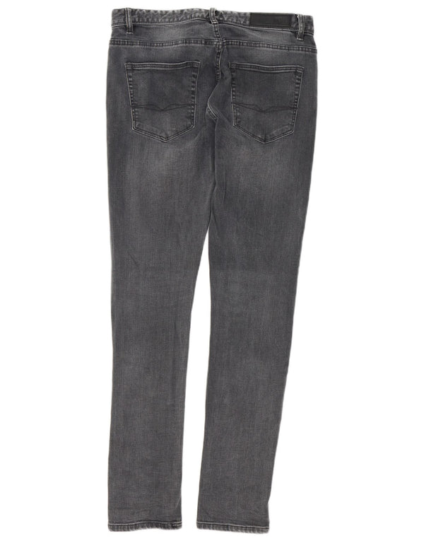 Diesel Uomo Sleenker Slim Jeans W32 L32 Cotone Grigio