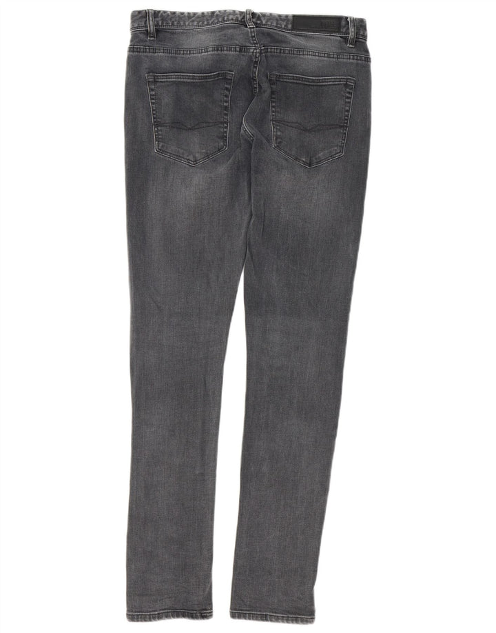 Diesel Uomo Sleenker Slim Jeans W32 L32 Cotone Grigio