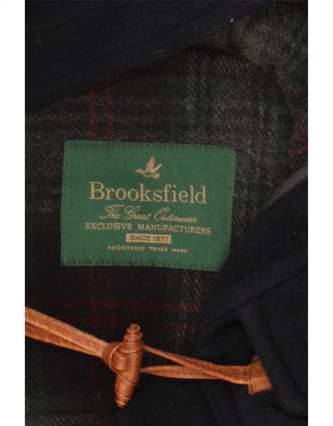 Montgomery con cappuccio da uomo Brooksfield IT 50 Large in lana blu navy