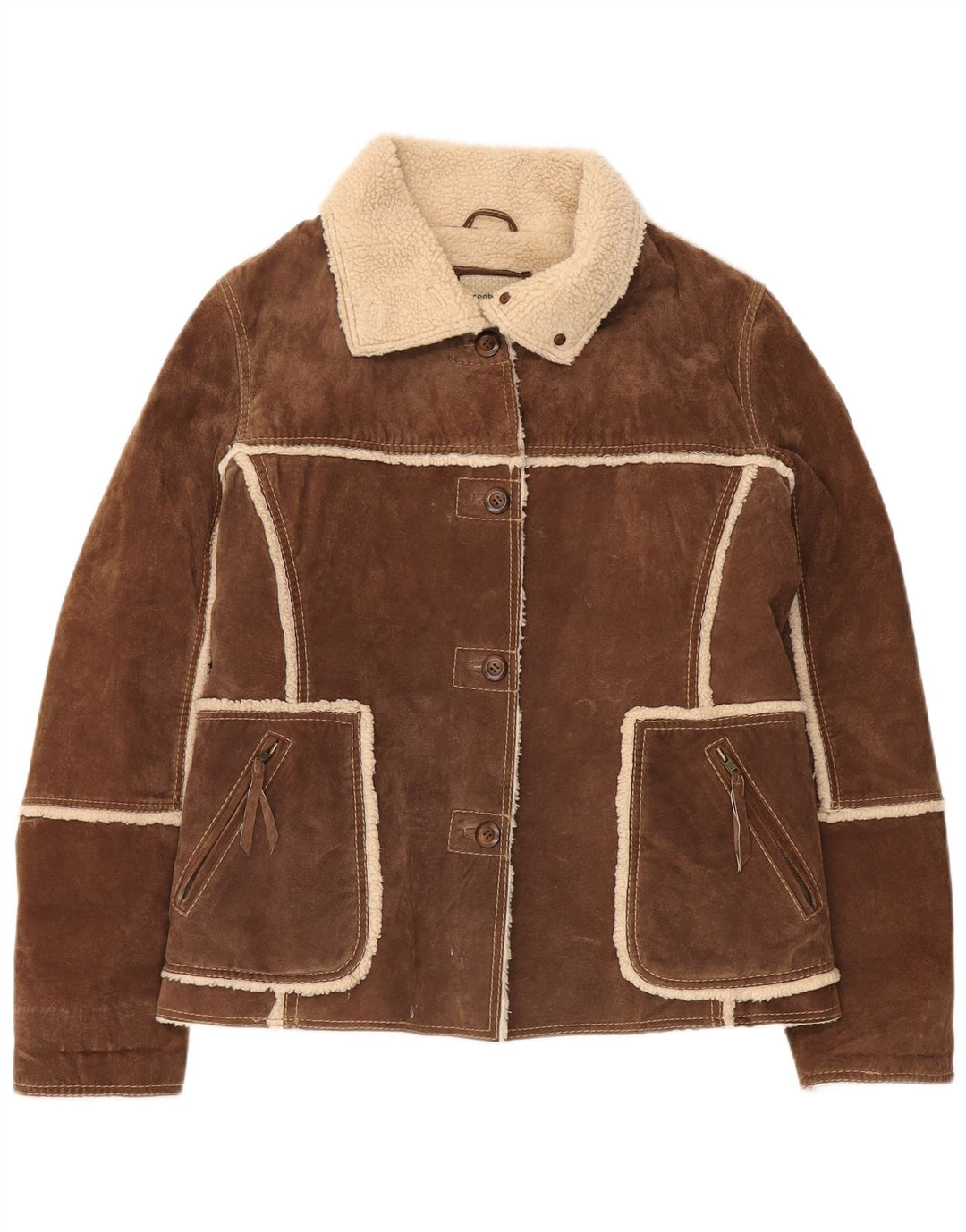 Giubbotto Shearling Donna Conbipel IT 48 XL Pelle Marrone