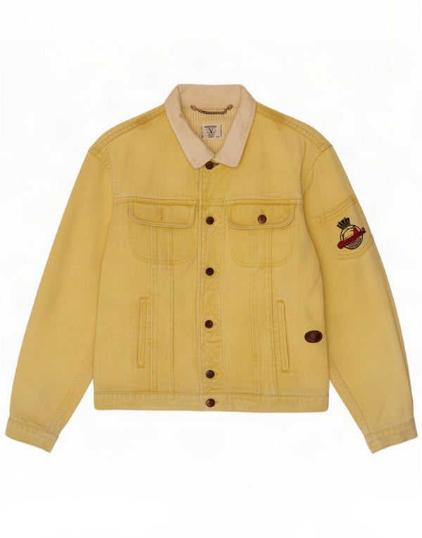 Valentino Giacca di jeans da bambino 13-14 anni XL Cotone color block giallo