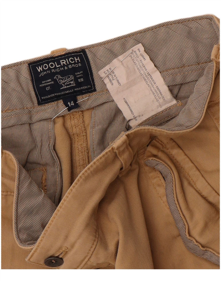 Pantaloni cargo slim da donna Woolrich UK 14 Medium W30 L32 Cotone beige
