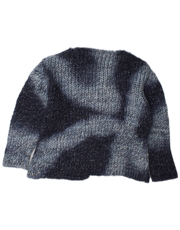 Maglione cardigan da donna Bottega UK 16 grande lana blu navy