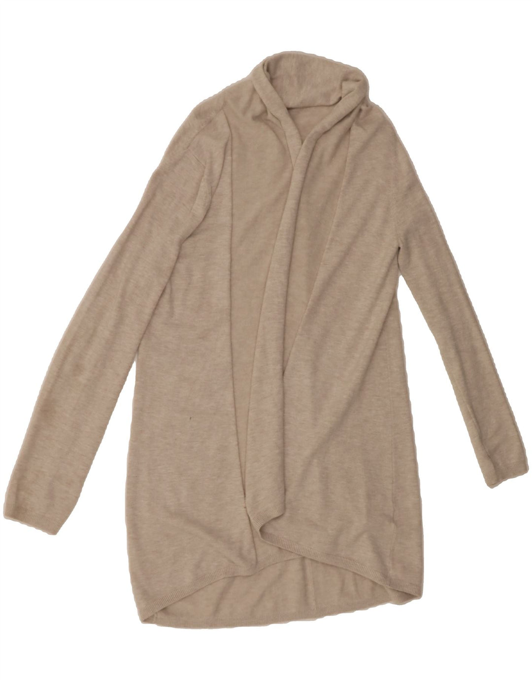 ZARA Womens Longline Open Cardigan Sweater UK 14 Large Beige Vintage Zara and Second-Hand Zara from Messina Hembry 