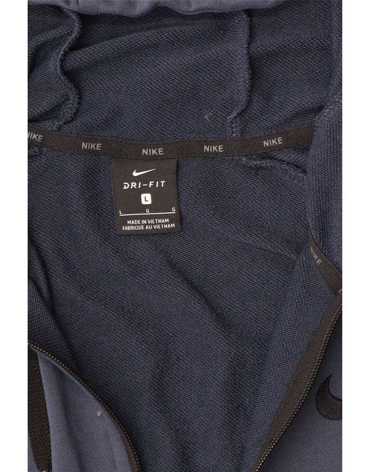 Felpa con cappuccio e zip Nike Dri Fit da uomo grande blu navy