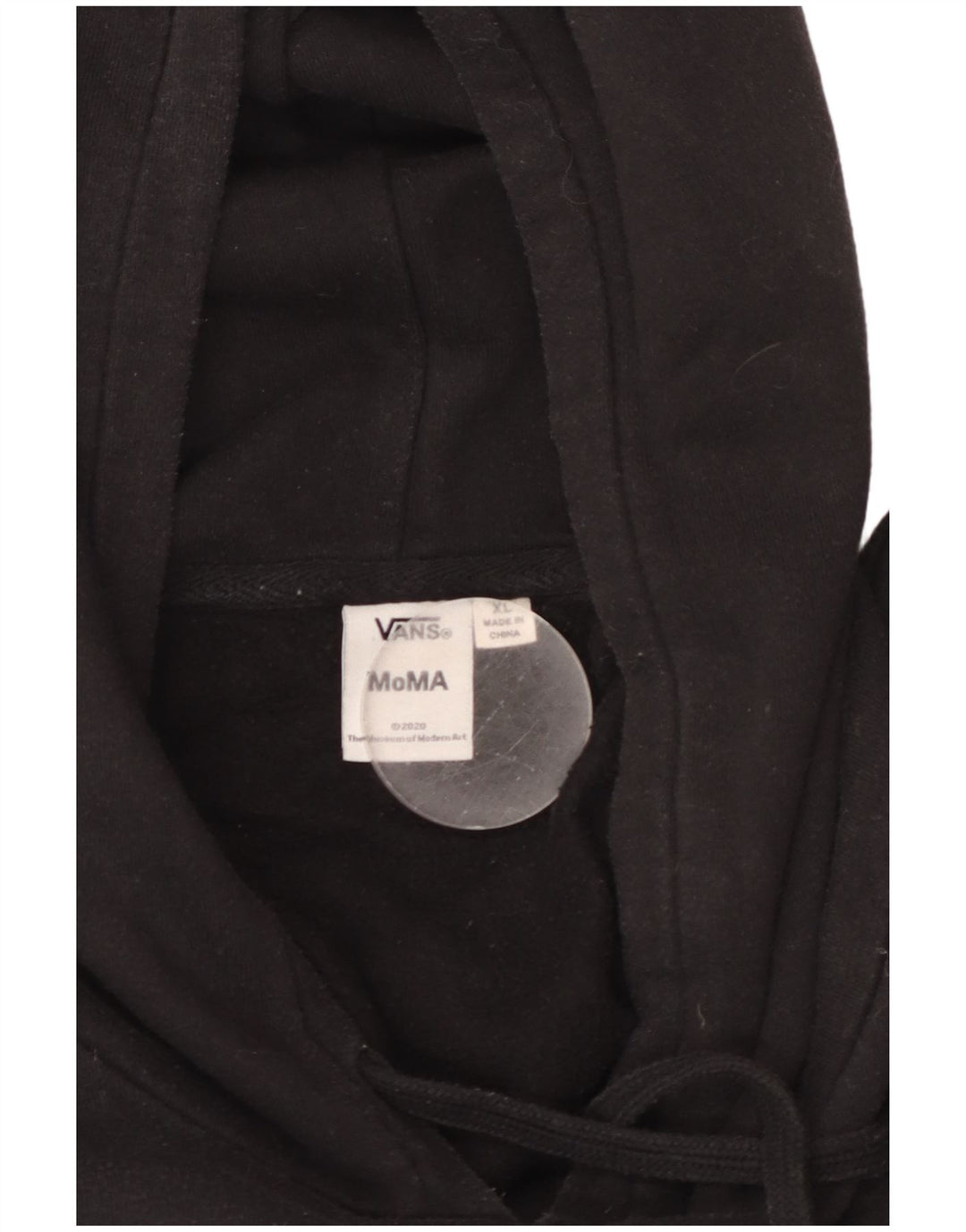 Felpa con cappuccio grafica da uomo VANS XL in cotone nero