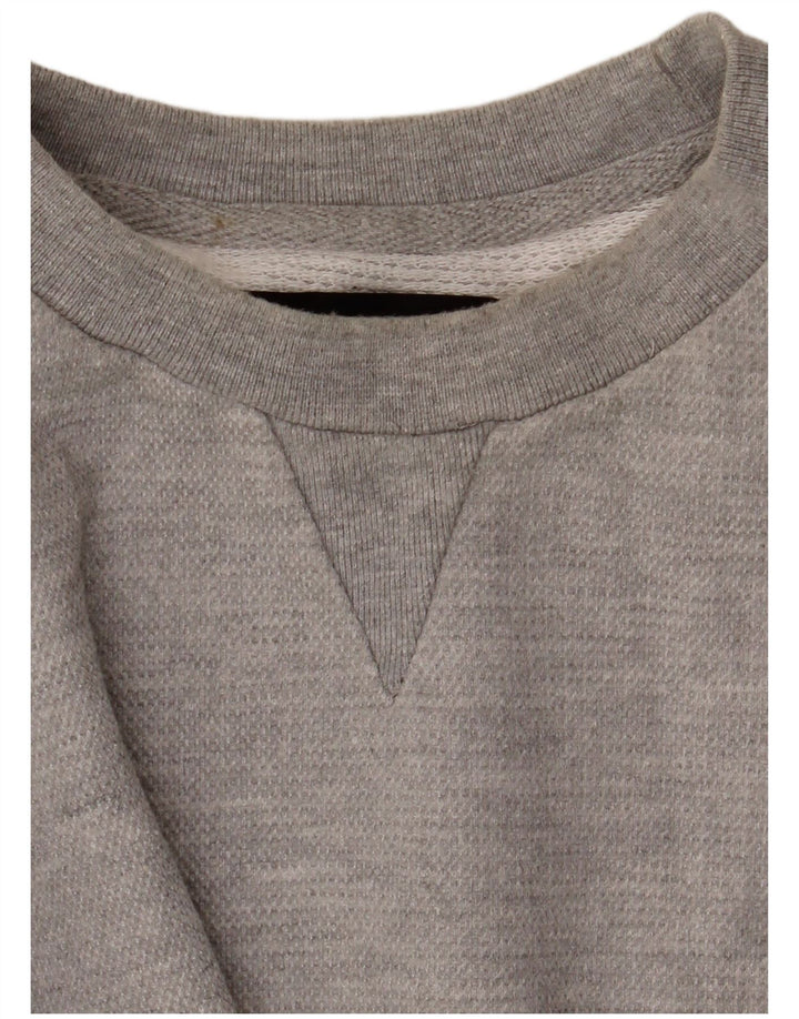 Felpa Zara Uomo Maglione Grande Cotone Grigio