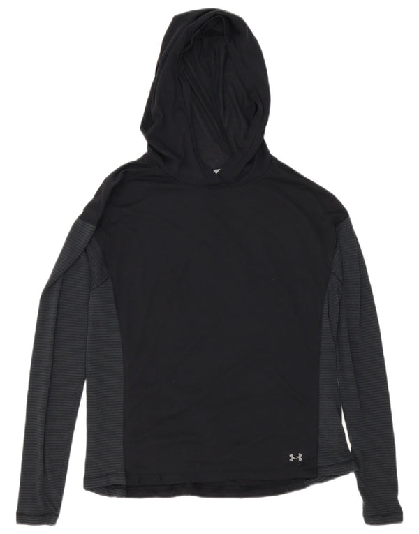 Maglia a maniche lunghe con cappuccio Under Armour da donna Heat Gear UK 10 Small Nera