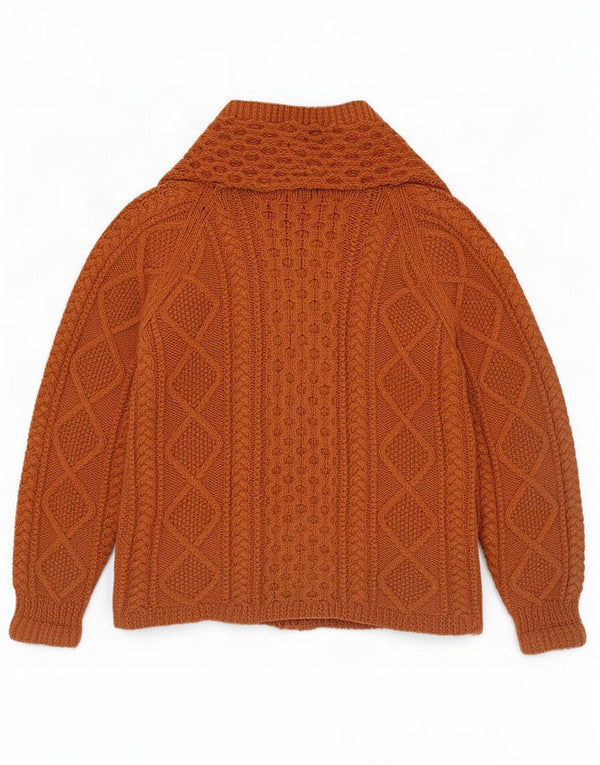 Maglione cardigan da uomo vintage UK 14 Marrone medio