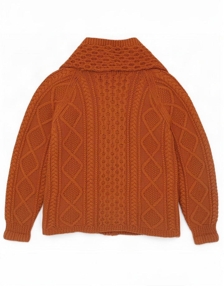 Maglione cardigan da uomo vintage UK 14 Marrone medio