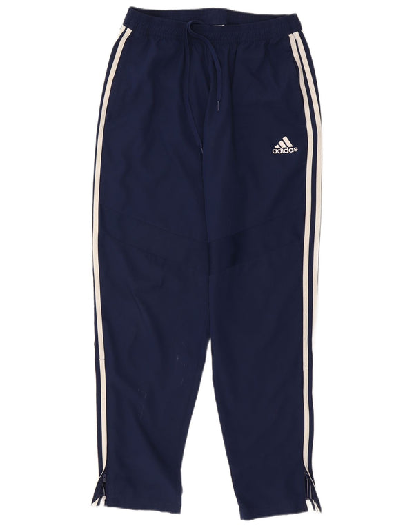 Pantaloni da tuta da uomo Adidas Large in poliestere blu navy