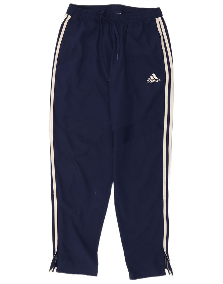 Pantaloni da tuta da uomo Adidas Large in poliestere blu navy