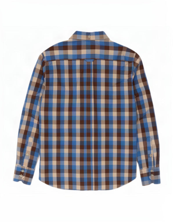 Camicia da uomo Ben Sherman XL in cotone a quadretti blu