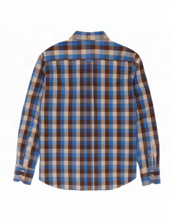 Camicia da uomo Ben Sherman XL in cotone a quadretti blu