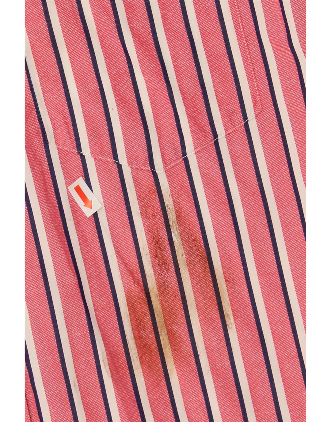 LACOSTE Mens Shirt Size 40 Large Pink Pinstripe Cotton Vintage Lacoste and Second-Hand Lacoste from Messina Hembry 