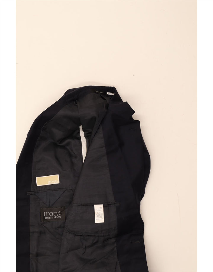 MICHAEL KORS Mens 2 Button Blazer Jacket UK 42 XL Navy Blue Wool Vintage Michael Kors and Second-Hand Michael Kors from Messina Hembry 
