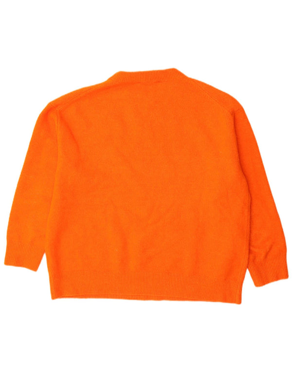 Maglione girocollo oversize da donna Zara UK 14 Acrilico arancione medio