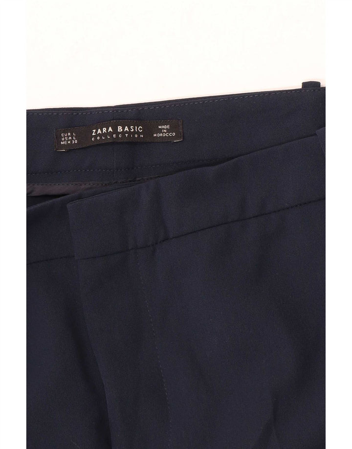 Pantaloni corti slim da donna Zara grandi W34 L26 blu navy