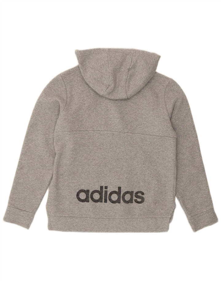 Maglione con cappuccio e zip ADIDAS per ragazzi 12-13 anni Colorblock grigio