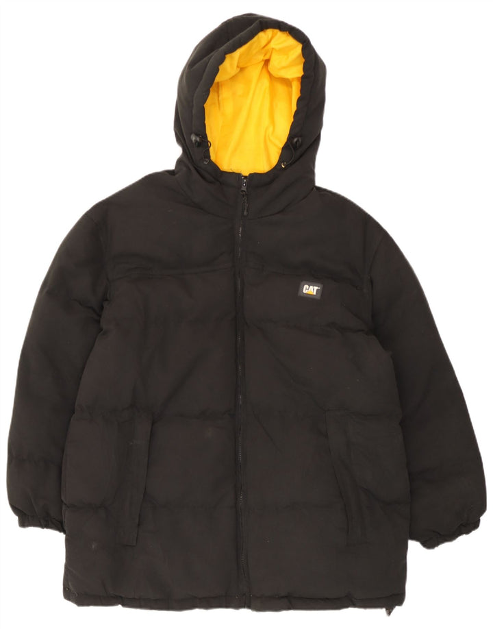 Giacca imbottita con cappuccio da uomo Caterpillar UK 38 poliestere nero medio