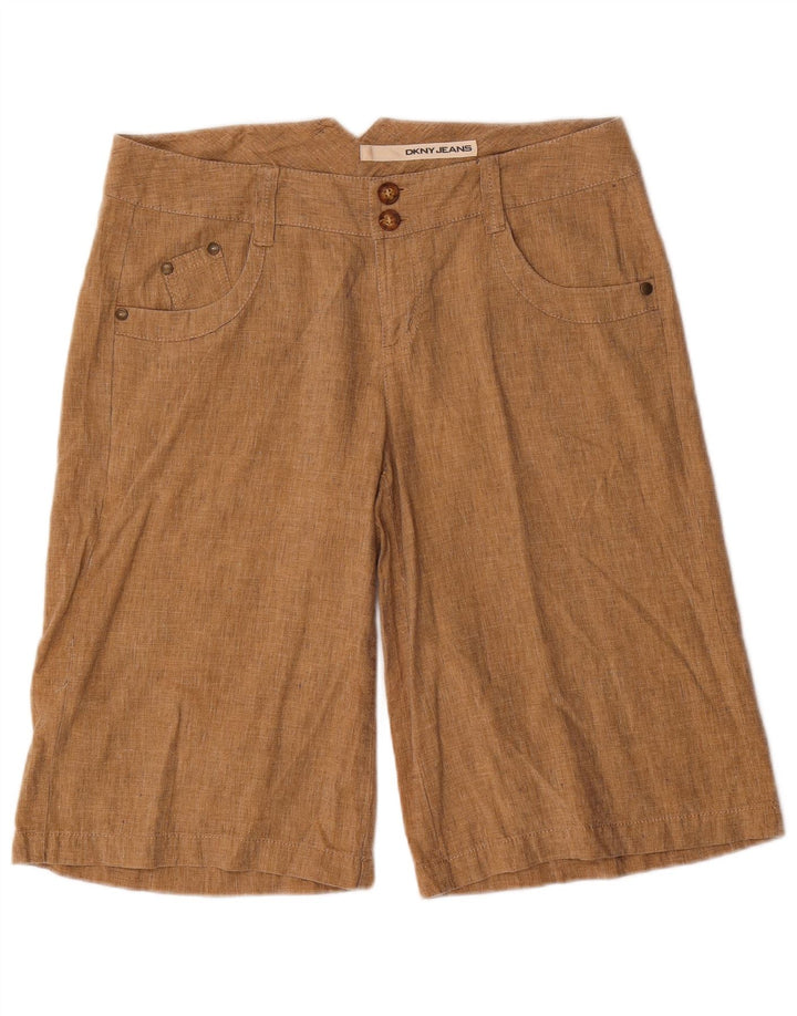 Pantaloncini casual da donna DKNY US 10 Large W34 Lino marrone