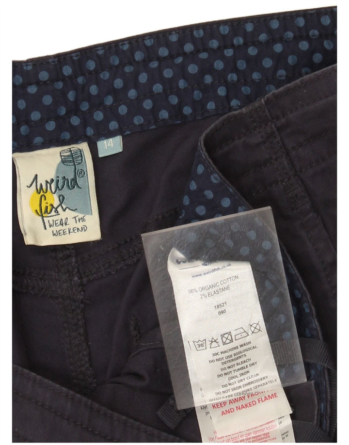 Pantaloncini cargo da donna Weird Fish UK 14 Large W36 cotone blu navy