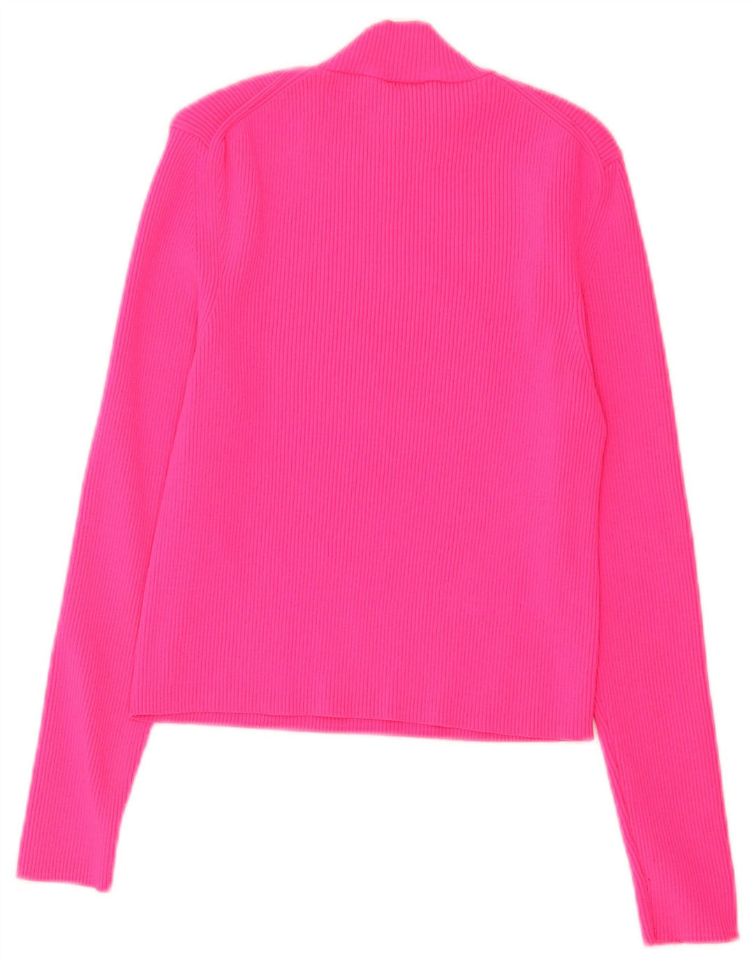 Top corto da donna Zara a maniche lunghe UK 14 grande rosa poliammide