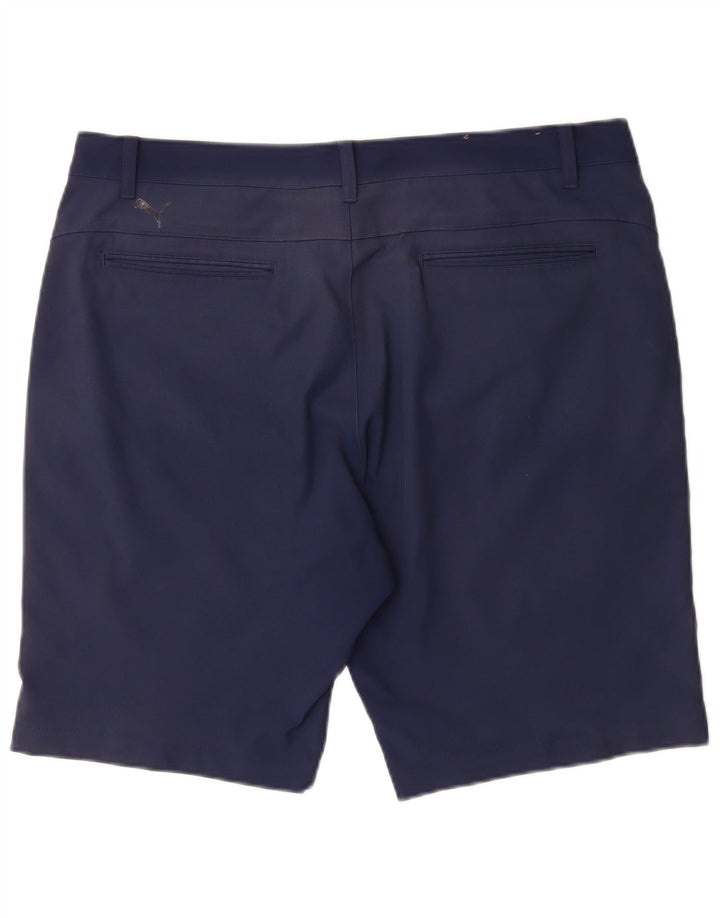 PUMA Mens Chino Shorts W36 Large Navy Blue Polyester