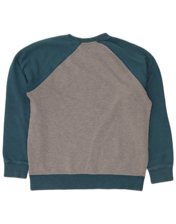 VANS Felpa da uomo Off The Wall Maglione in cotone color block grigio medio