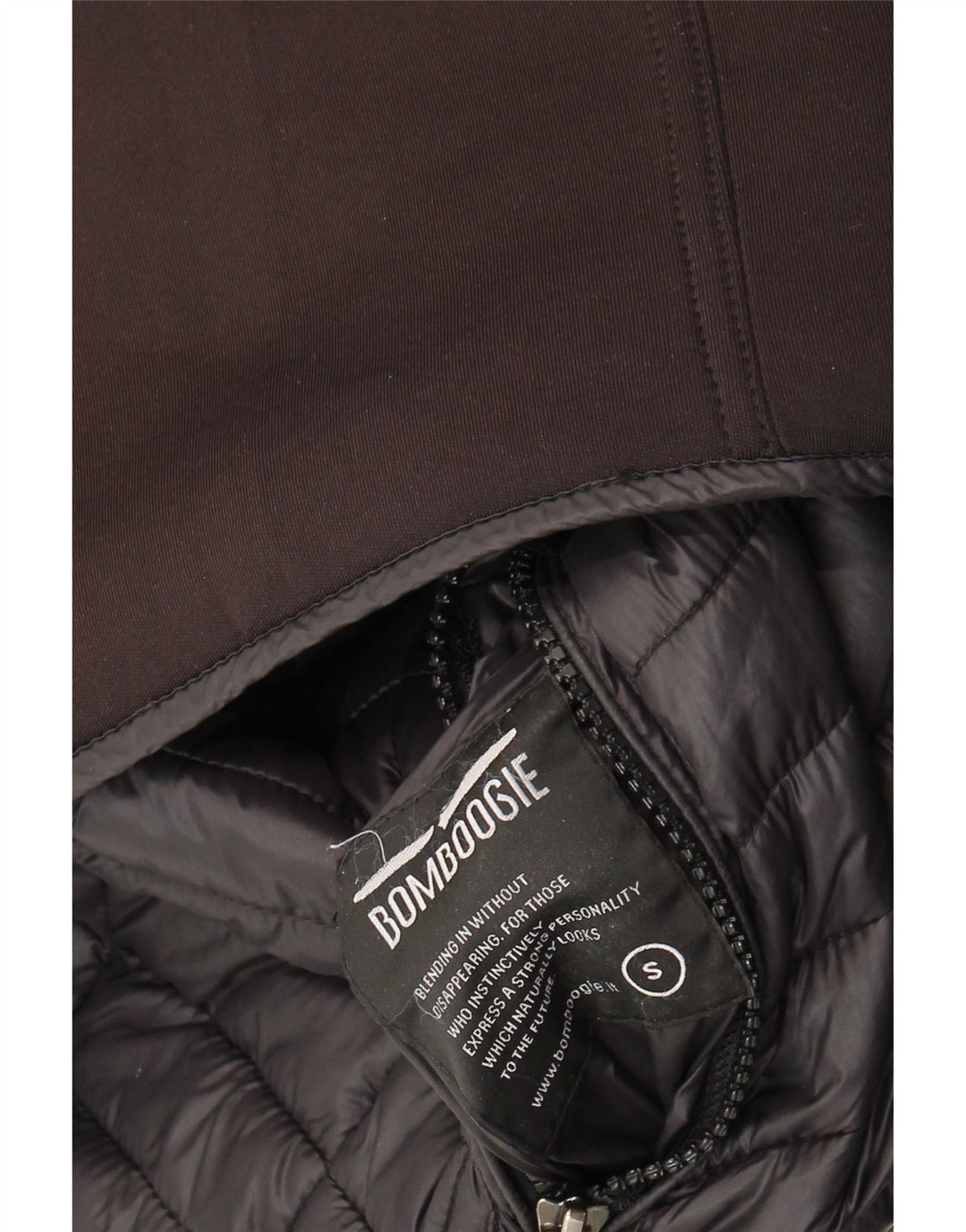 Bomboogie Giacca imbottita bomber con cappuccio da uomo UK 36 Small Poliestere nero