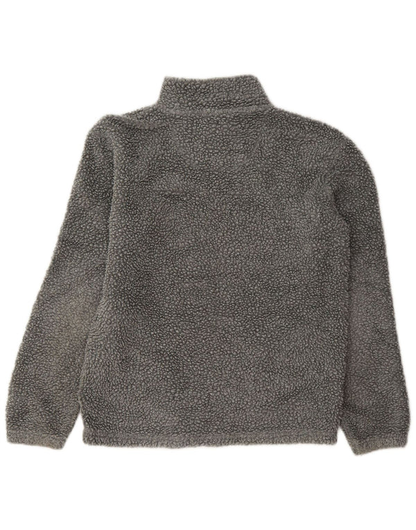 Maglione in pile Quiksilver per ragazze con zip e collo, 13-14 anni, grande, in poliestere grigio