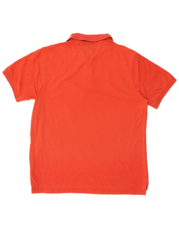 Polo slim fit da uomo Tommy Hilfiger XL in cotone arancione