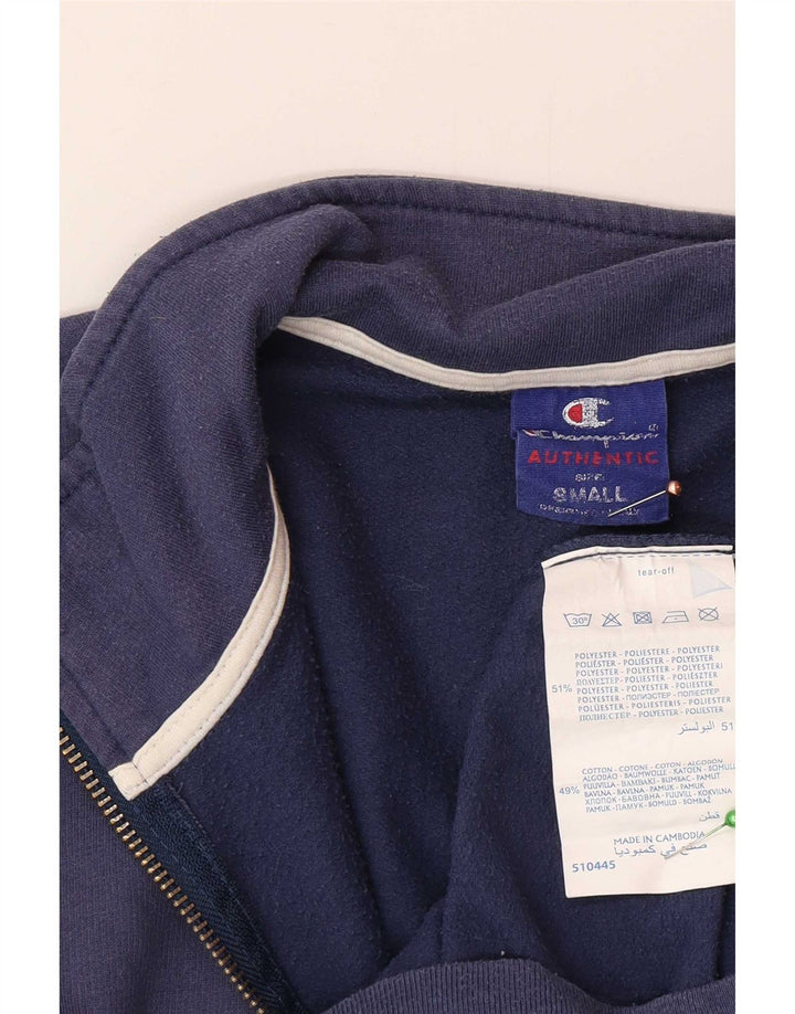 Giacca da ginnastica da uomo Champion piccola in poliestere blu navy