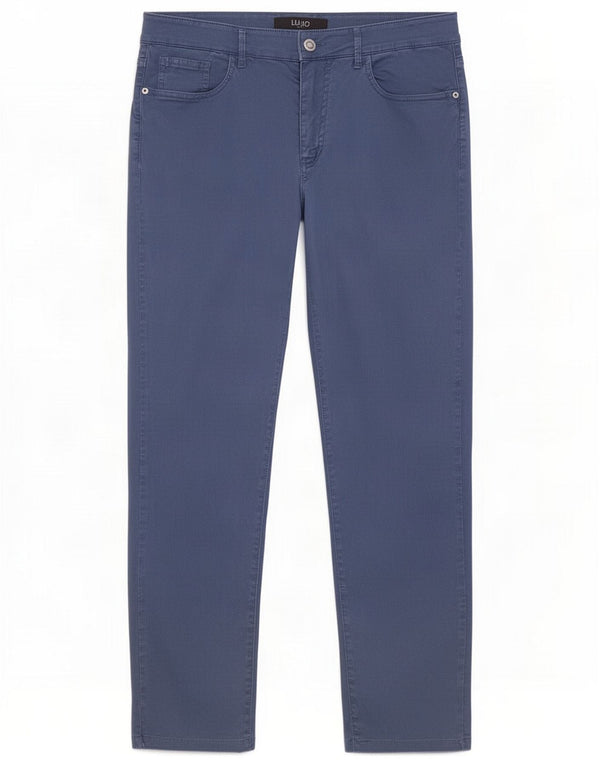 Pantaloni casual slim da uomo Liu Jo IT 50 Large W34 L29 Blu Cotone