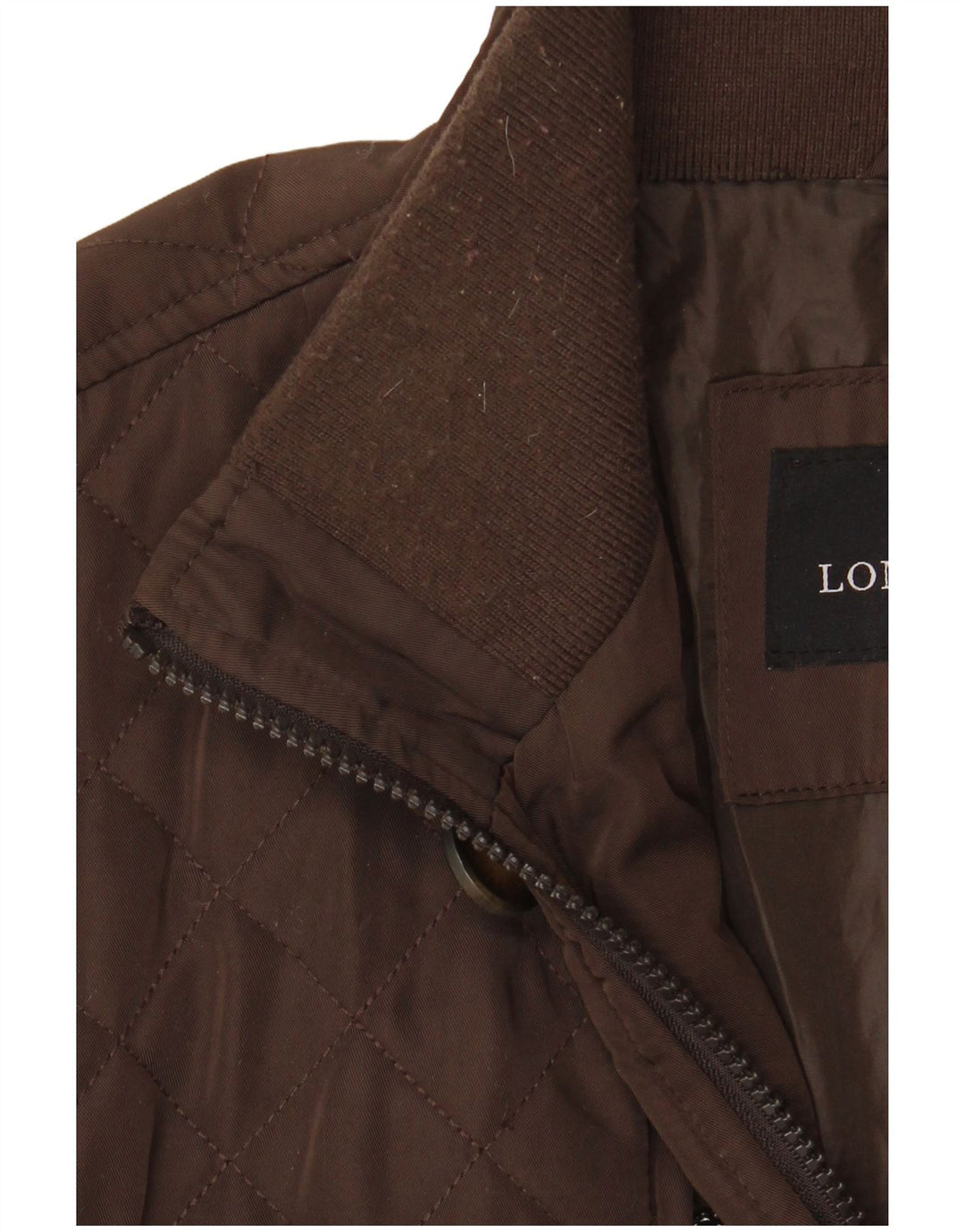 Giacca trapuntata da uomo London Fog UK 40 grande poliestere marrone